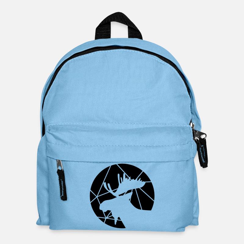 Elch Gittermuster - Kinder Rucksack - Hellblau