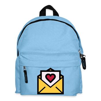 Love letter for Valentine's Day - Kids' Backpack - light blue - Front
