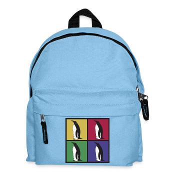 Pinguin Pinguine Pingu - Kinder Rucksack - Hellblau - Vorne