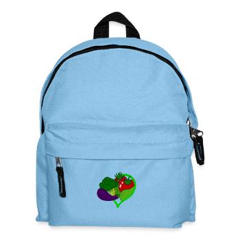 Vegan vegetarian animal welfare gift idea - Kids' Backpack - light blue - Front