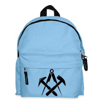 Dachdecker Zunftzeichen - Kinder Rucksack - Hellblau - Vorne