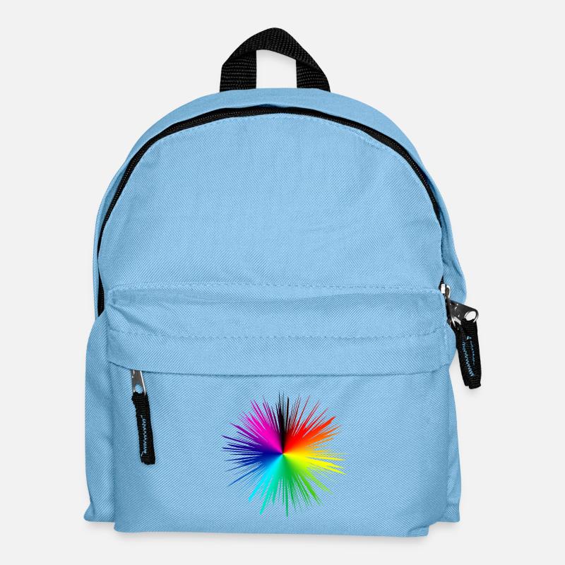 Farbexplosion Radialburst - Kinder Rucksack - Hellblau