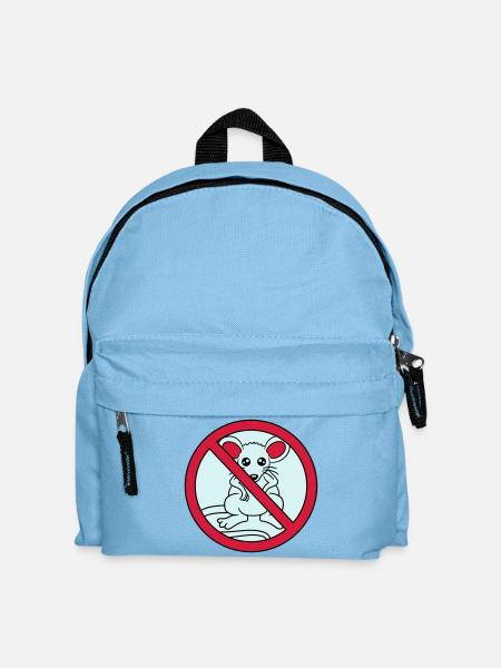 verboten schild durchgestrichen keine maus suess n - Kinder Rucksack - Hellblau