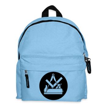 Zunftzeichen Tischler - Kinder Rucksack - Hellblau - Vorne