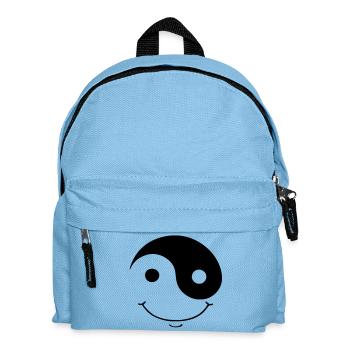 ying yang smiley - Kinder Rucksack - Hellblau - Vorne