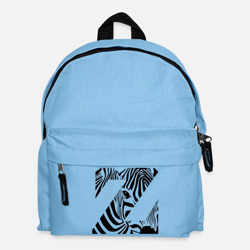 Zebra Mix Mono Black - Kids' Backpack - light blue