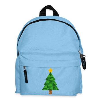Weihnachtsbaum Polygon Christbaum Weihnachten Xmas - Kinder Rucksack - Hellblau - Vorne