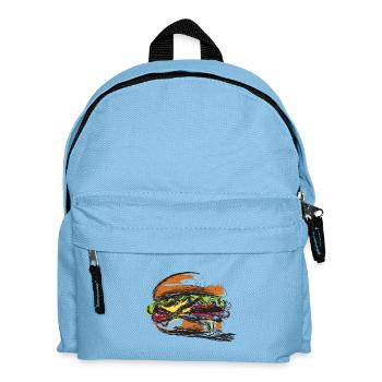 Hamburger-gefülltes Sandwich-Poster - Kinder Rucksack - Hellblau - Vorne