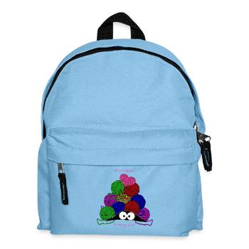 Wolle - Kinder Rucksack - Hellblau - Vorne