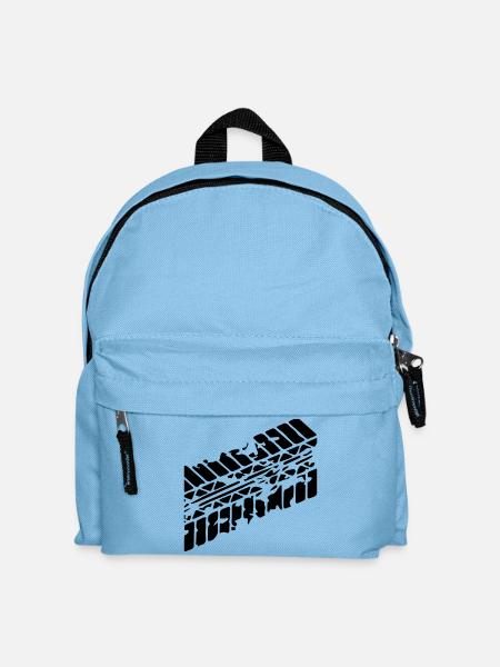 Reifenabdruck - Kinder Rucksack - Hellblau