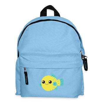 Kugelfisch, süßer niedlicher Fisch, Ozean, - Kinder Rucksack - Hellblau - Vorne