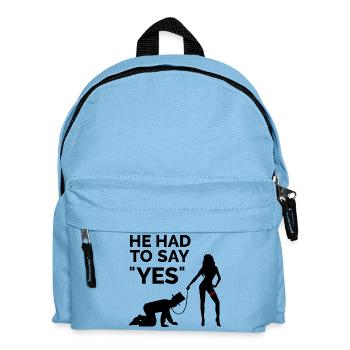 Mariage mariage bachelorette fête mariée mariage - Sac à dos Enfant - bleu clair - Devant