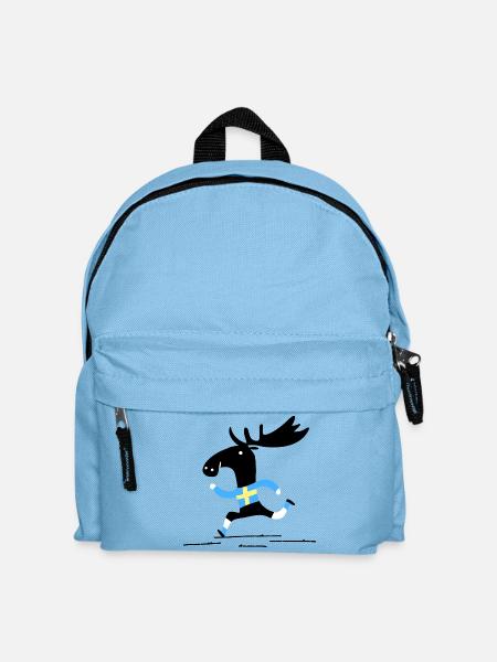 Schweden Elch - Kinder Rucksack - Hellblau