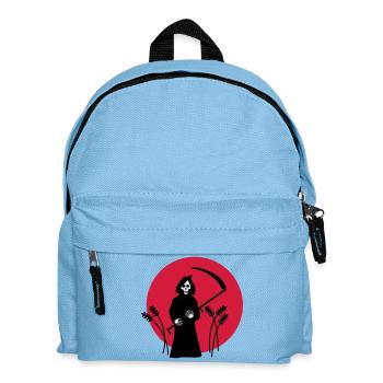 sensemann skelett mähen sense - Kinder Rucksack - Hellblau - Vorne