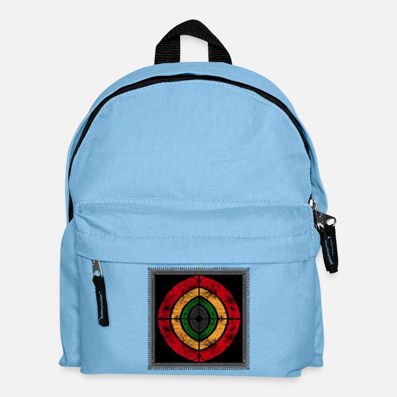 Abstrakter Reggae-Design in Retrofarben - Kinder Rucksack - Hellblau