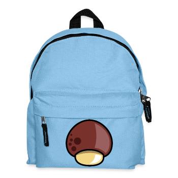 funny mushroom comic cartoon mushroom forest picking - Kids' Backpack - light blue - Front