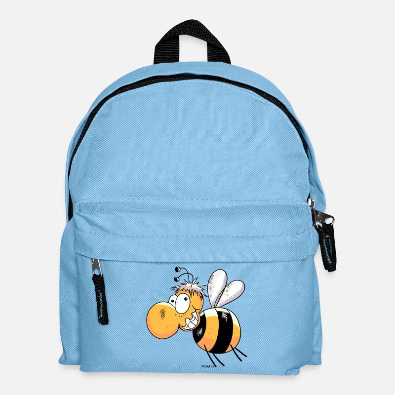 Fröhliche Biene - Kinder Rucksack - Hellblau