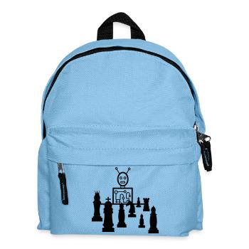 schach computer - Kinder Rucksack - Hellblau - Vorne