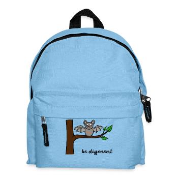 Lustig Fledermaus Anders Sein Mutig Humorvoll - Kinder Rucksack - Hellblau - Vorne