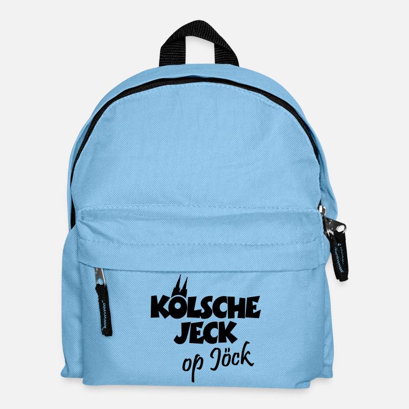 Kölsche Jeck op Jöck Kölsch Köln - Kinder Rucksack - Hellblau