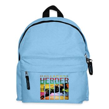 Hollandse Herder Rauhaar - Kinder Rucksack - Hellblau - Vorne