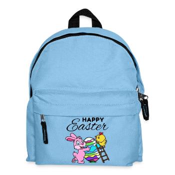 Frohe Ostern Osterfest Osterhase Osterküken Süß - Kinder Rucksack - Hellblau - Vorne