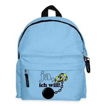 Junggesellenabschied , JGA ja ich will (25) - Kinder Rucksack - Hellblau - Vorne