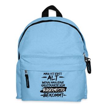 Alles Gute Geburtstag Glückwunsch Lustig Sprüche - Kinder Rucksack - Hellblau - Vorne