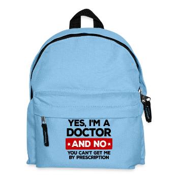 Doctor physician specialist emergency doctor assistant doctor job - Kids' Backpack - light blue - Front