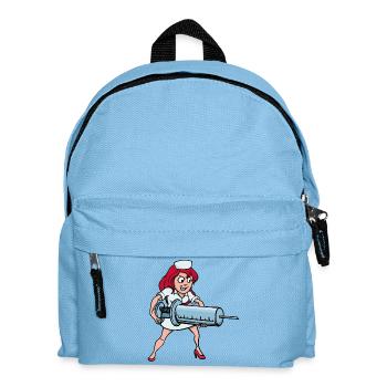 Nurse syringe injection vaccination profession - Kids' Backpack - light blue - Front