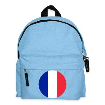 runde Aufkleber Flagge von Frankreich Aufkleber Frankreich - Kinder Rucksack - Hellblau - Vorne