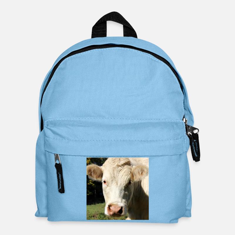 Kuh Poster - Kinder Rucksack - Hellblau