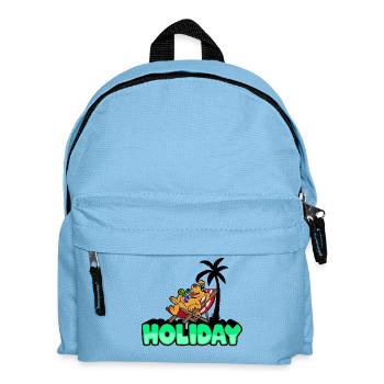 Urlaub Cool Chillen Relaxen Palmen Ferien Strand - Kinder Rucksack - Hellblau - Vorne