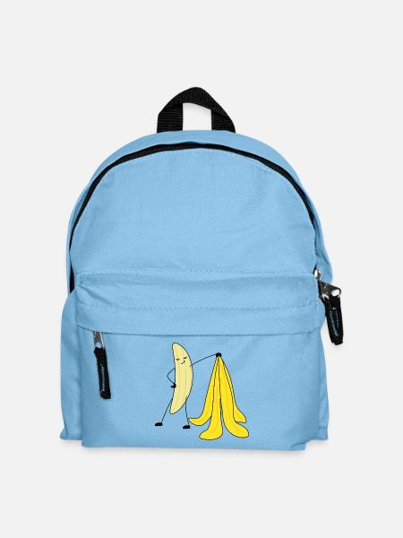 Lustige Bilder Banane - Kinder Rucksack - Hellblau