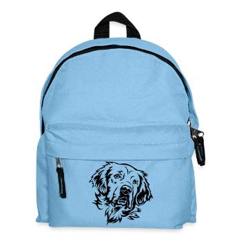 Golden Retriever Kopf - Kinder Rucksack - Hellblau - Vorne