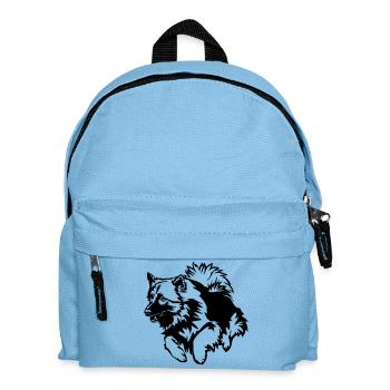 Wolfsspitz - Kinder Rucksack - Hellblau - Vorne
