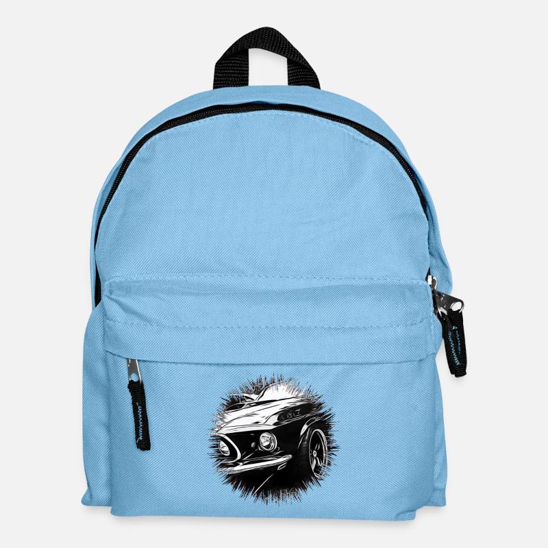 Auto - Kinder Rucksack - Hellblau