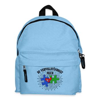Romantisch Valentinstag Herz Statement - Kinder Rucksack - Hellblau - Vorne