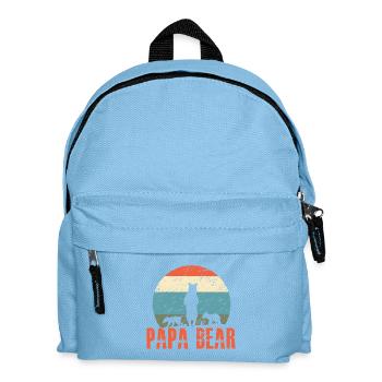 Papa bear - Kinder Rucksack - Hellblau - Vorne