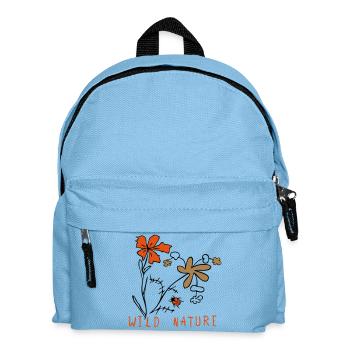 Fleurs des prairies avec des coccinelles, nature sauvage - Sac à dos Enfant - bleu clair - Devant