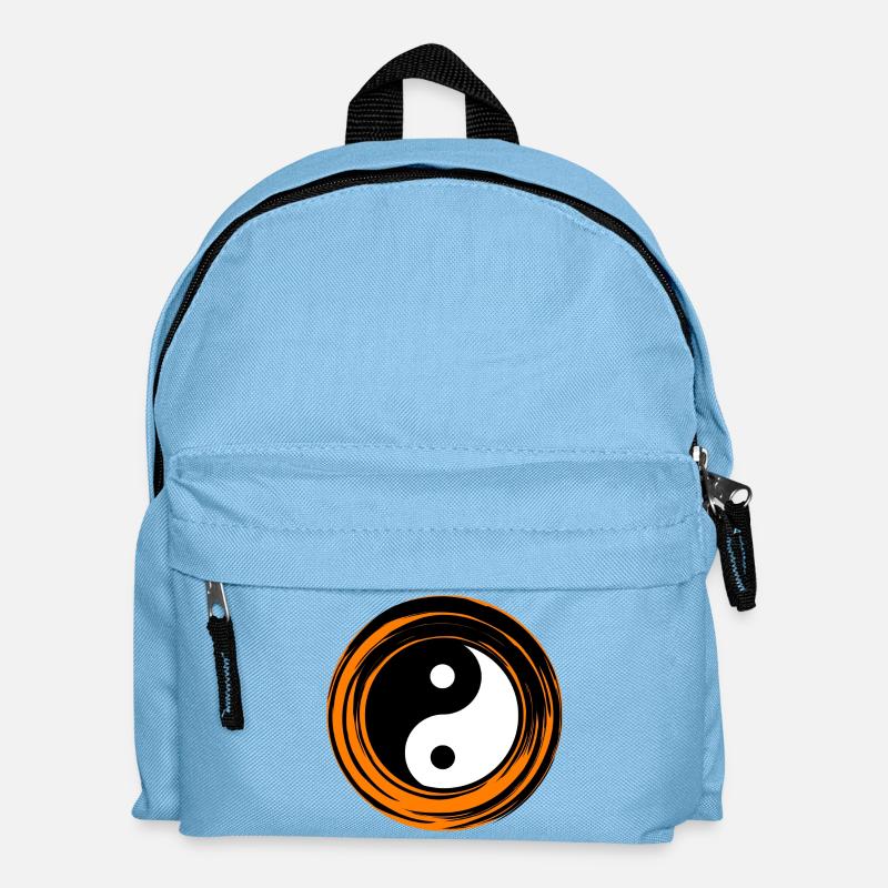 Yin-Yang orange - Kinder Rucksack - Hellblau