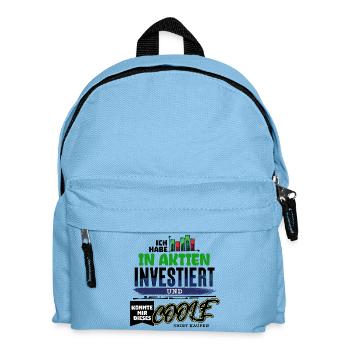 Börse Investieren Finanzen Statement - Kinder Rucksack - Hellblau - Vorne
