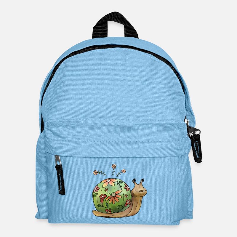 Blumenschnecke - Kinder Rucksack - Hellblau