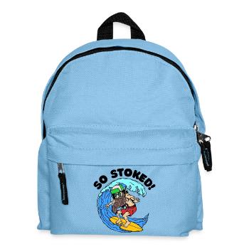 Bart Bartträger Bartfrisur Statement Barthaare - Kinder Rucksack - Hellblau - Vorne