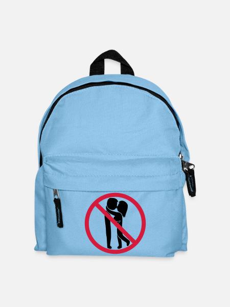 Signe interdit de baiser - Sac à dos Enfant - bleu clair