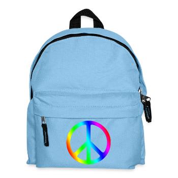 Peace - No war - Kinder Rucksack - Hellblau - Vorne