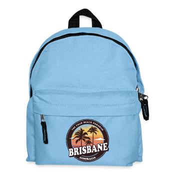 Brisbane Australia Vintage Beach Design - Kids' Backpack - light blue - Front