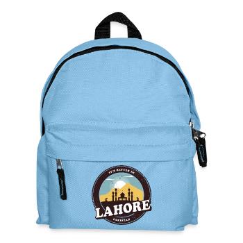 Conception de la mosquée de Lahore au Pakistan - Sac à dos Enfant - bleu clair - Devant