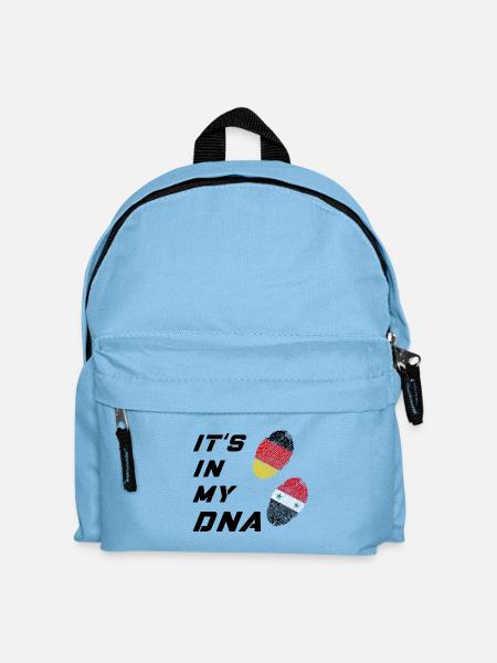 In meiner DNA Deutschland und Syrien - Kinder Rucksack - Hellblau