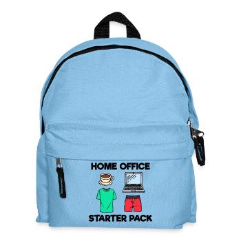 Laptop Coffee Job Home Office Statement Wfh - Kids' Backpack - light blue - Front